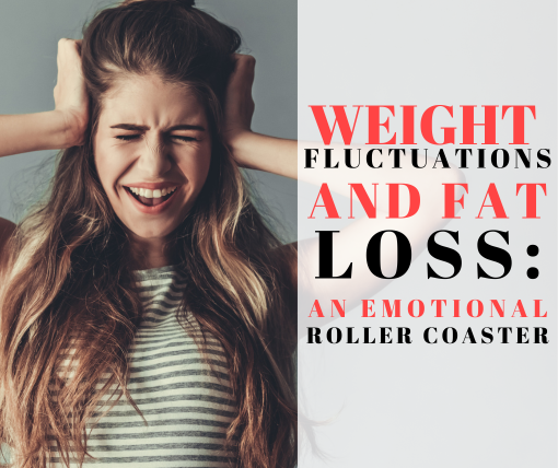 woman frustrated by scale due to weight fluctuations and fat loss confusion