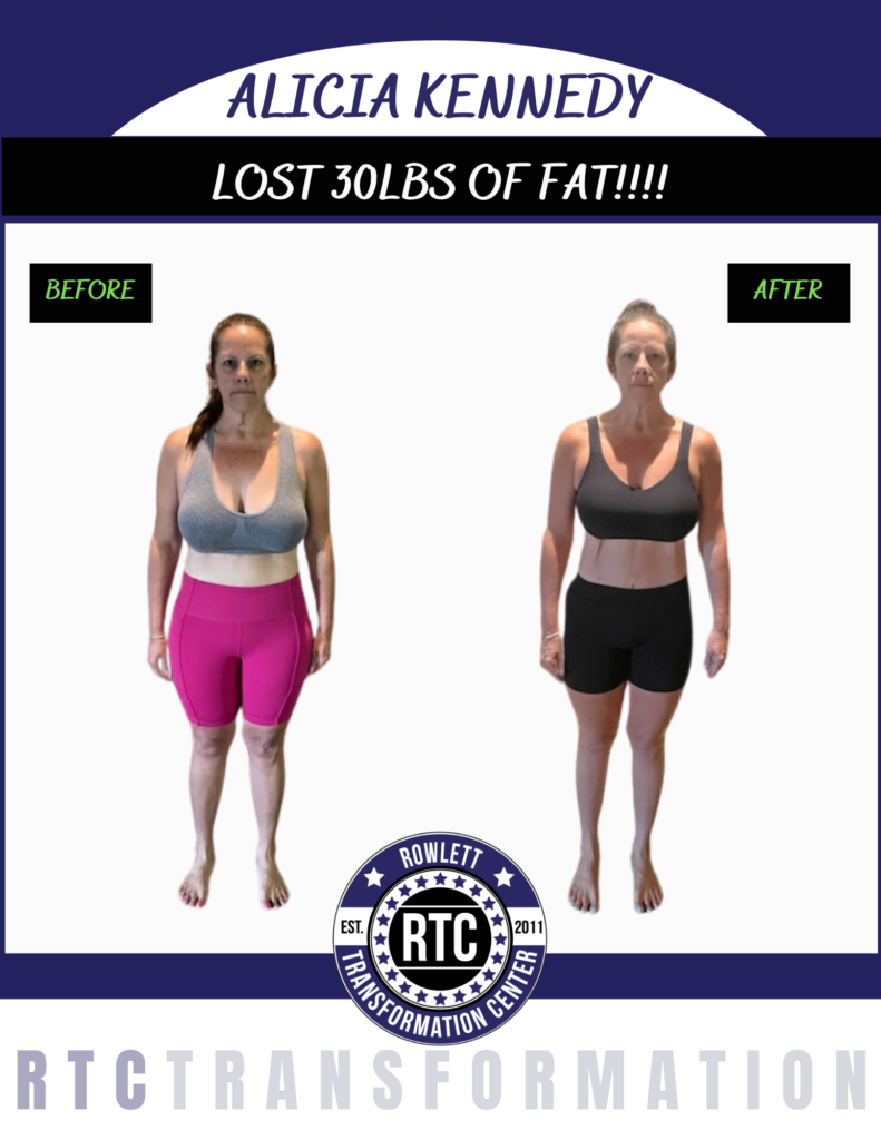 Success Stories: Alicia lost 30 lbs with Rowlett personal training program