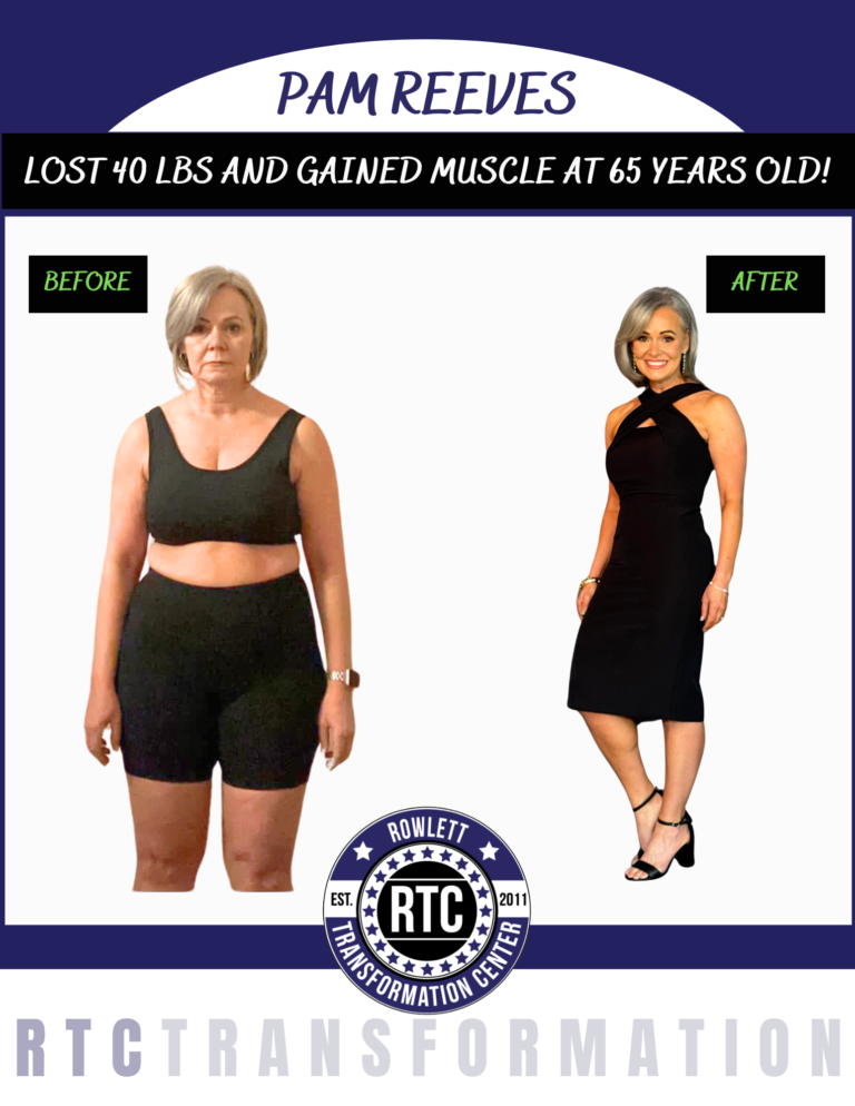 Pam Reeves total body transformation at Rowlett Transformation Center