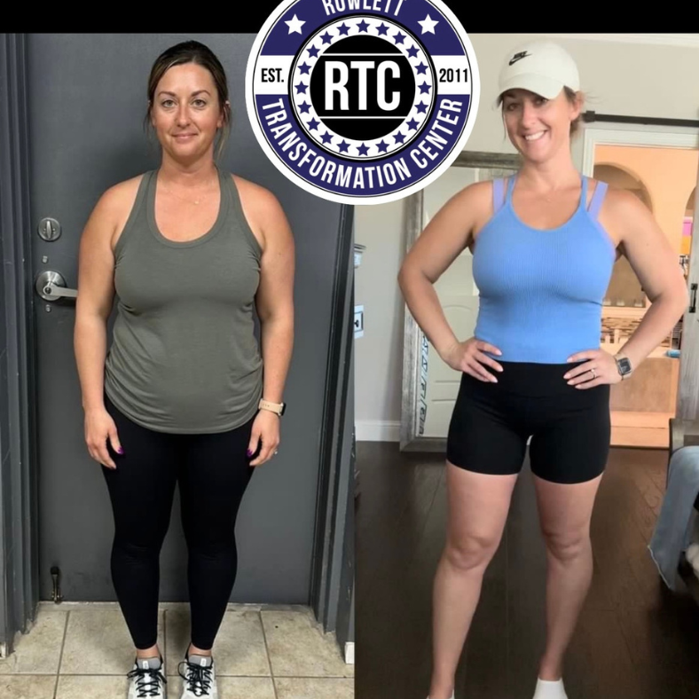 Rachael DePasquale Total Body Transformation | Personal trainer coaching a client at Rowlett Transformation Center