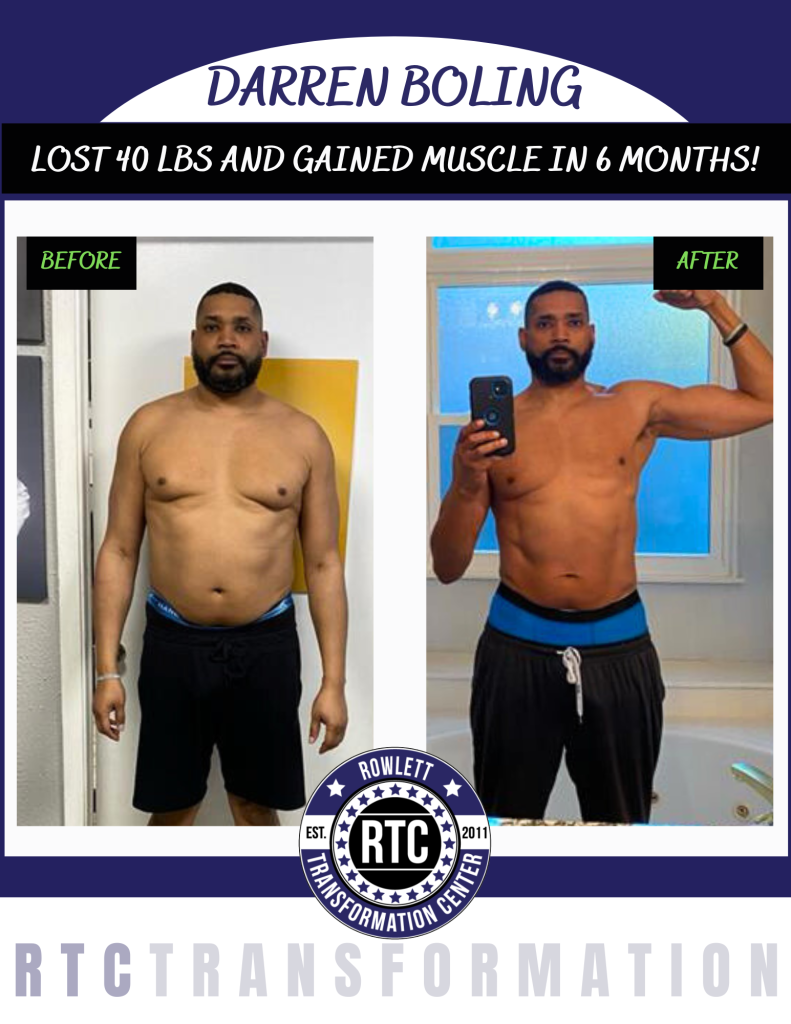 Rowlett weight loss transformation results
